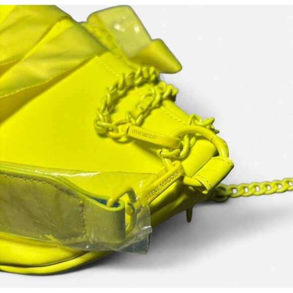 Steve Madden BLIVELY Neon Yellow Convertible Belt Shoulder Bag, Travel Vacay - Picture 7 of 7